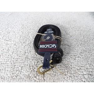 Hickok Boys Black Genuine Leather Adjustable Classic Buckle Dress Belt Size 36